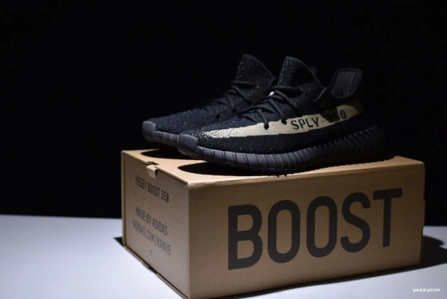 BY9611 Black Adidas V2 Yeezy Core 350 Green Boost 0725
